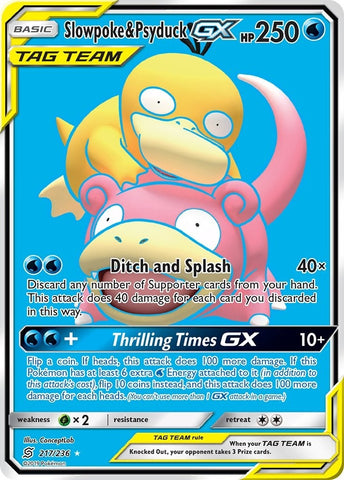 Image for Slowpoke & Psyduck GX (Full Art) (217/236) - Pokemon