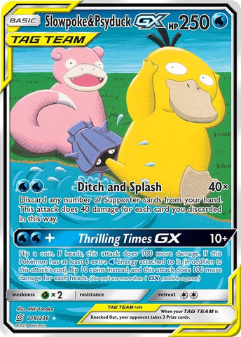 Image for Slowpoke & Psyduck GX (Alternate Full Art) (218/236) - Pokemon