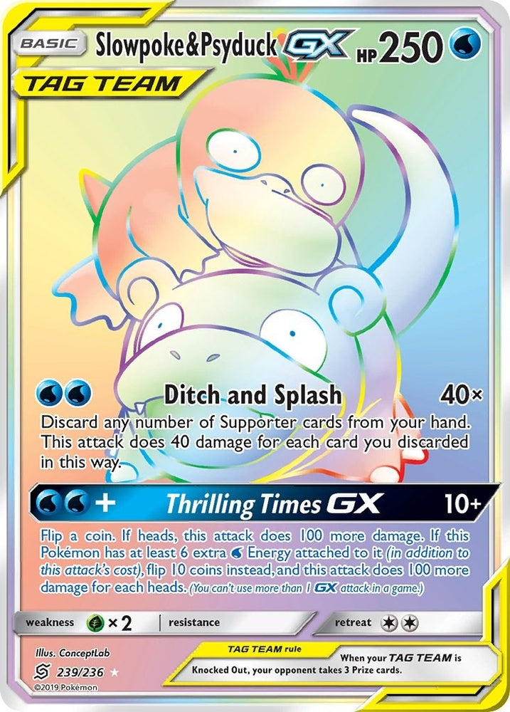 Image for Slowpoke & Psyduck GX (Secret) (239/236) - Pokemon