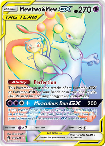 Image for Mewtwo & Mew GX (Secret) (242/236) [SM - Unified Minds]