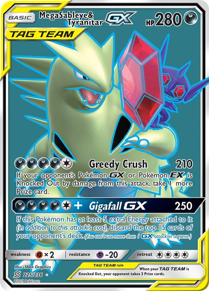 Image for Mega Sableye & Tyranitar GX (Full Art) (225/236) [SM - Unified Minds]