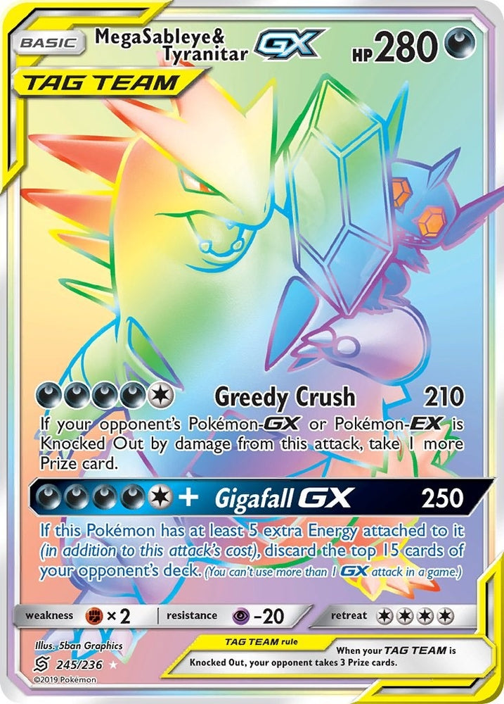 Image for Mega Sableye & Tyranitar GX (Secret) (245/236) [SM - Unified Minds]