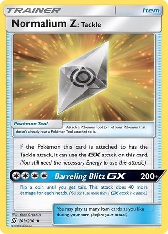 Image for Normalium Z: Tackle (203/236) [SM - Unified Minds]