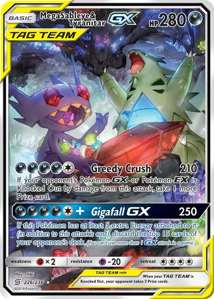 Image for Mega Sableye & Tyranitar GX (Alternate Full Art) (226/236) [SM - Unified Minds]