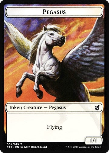 Image for Pegasus // Human Double-Sided Token (4 // 3) [Commander 2019]