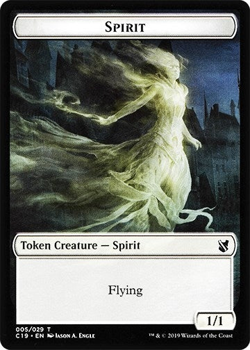 Image for Spirit // Human Double-Sided Token (5 // 3) [Commander 2019]