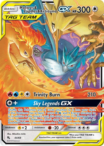 Image for Moltres & Zapdos & Articuno GX (44/68) [Hidden Fates]