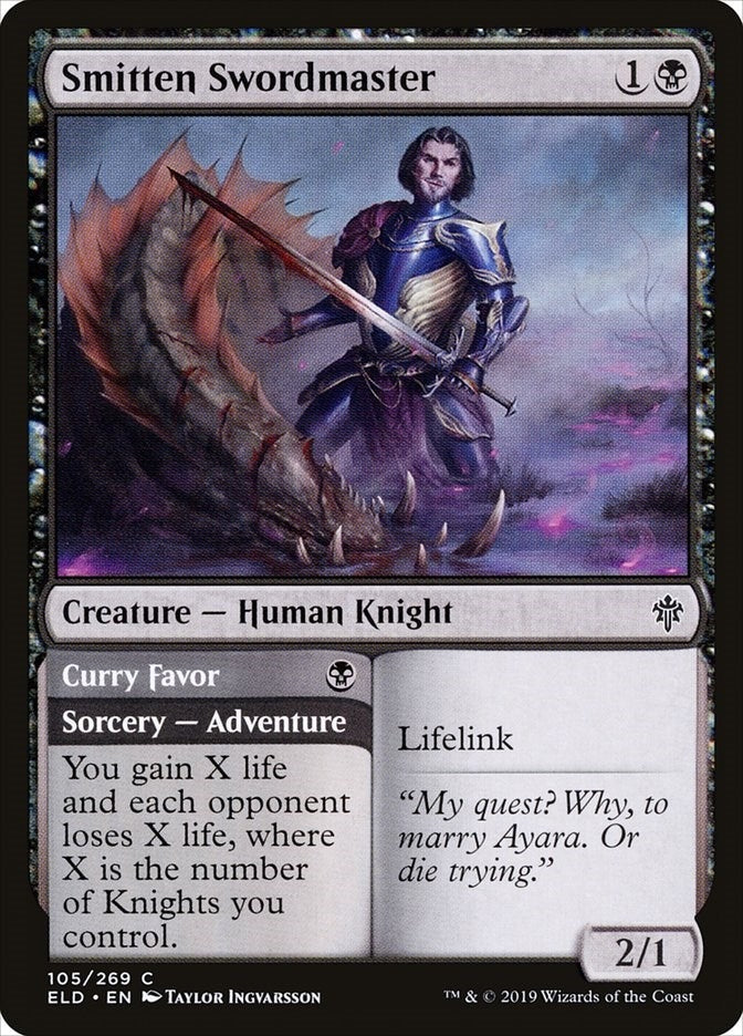 Image for Smitten Swordmaster (105) [Throne of Eldraine]
