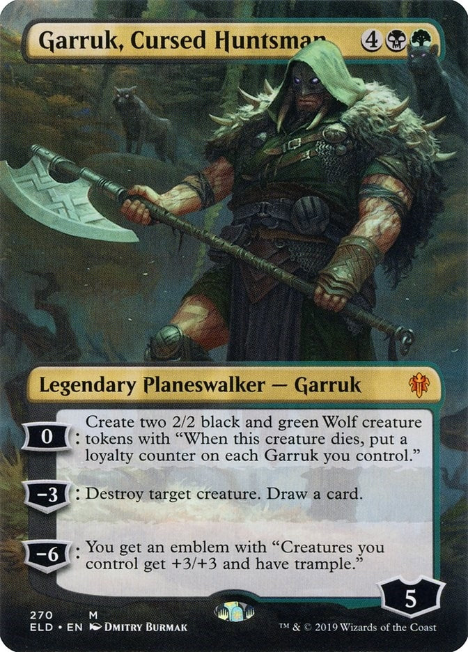 Image for Garruk, Cursed Huntsman (Borderless) (270) [Throne of Eldraine]