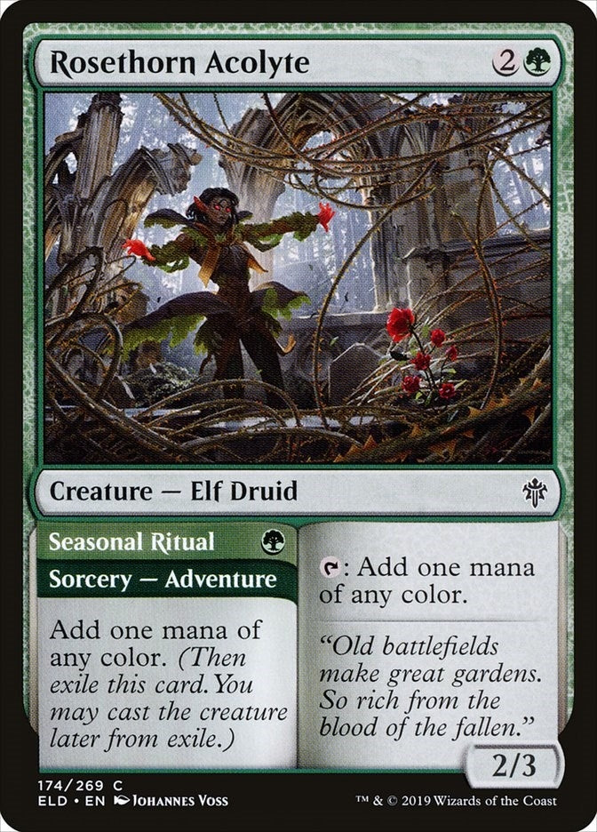 Image for Rosethorn Acolyte (174) [Throne of Eldraine]