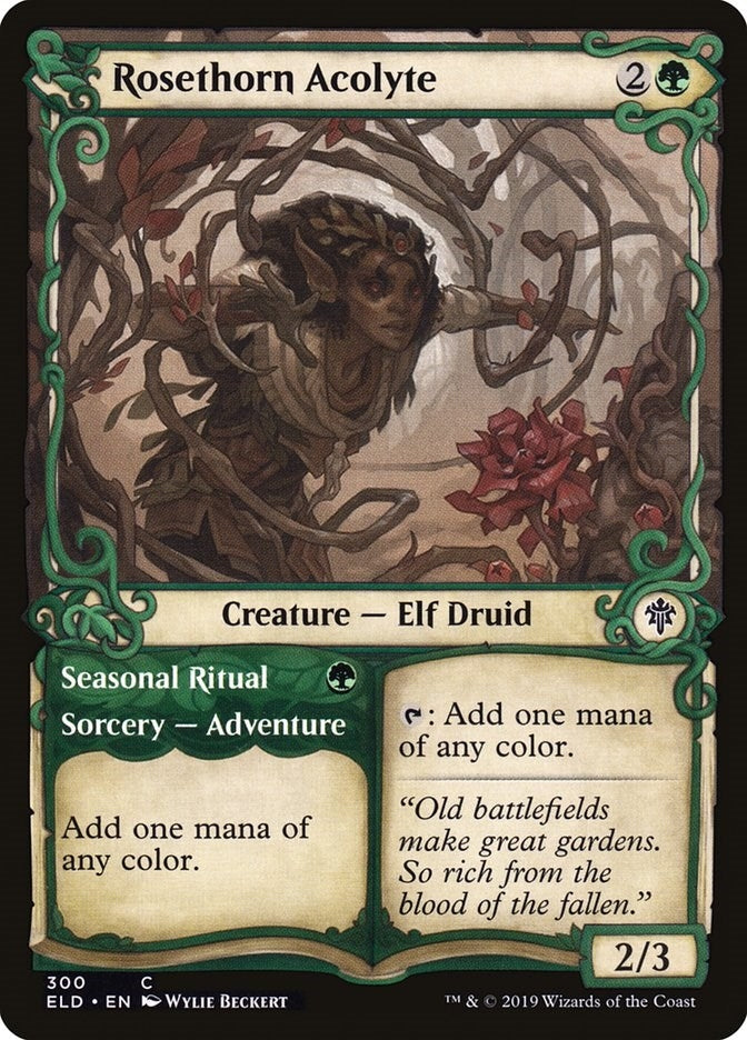 Image for Rosethorn Acolyte (Showcase) (300) [Throne of Eldraine]