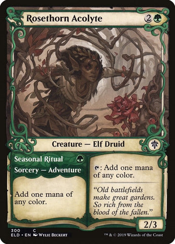 Image for Rosethorn Acolyte (Showcase) (300) [Throne of Eldraine]