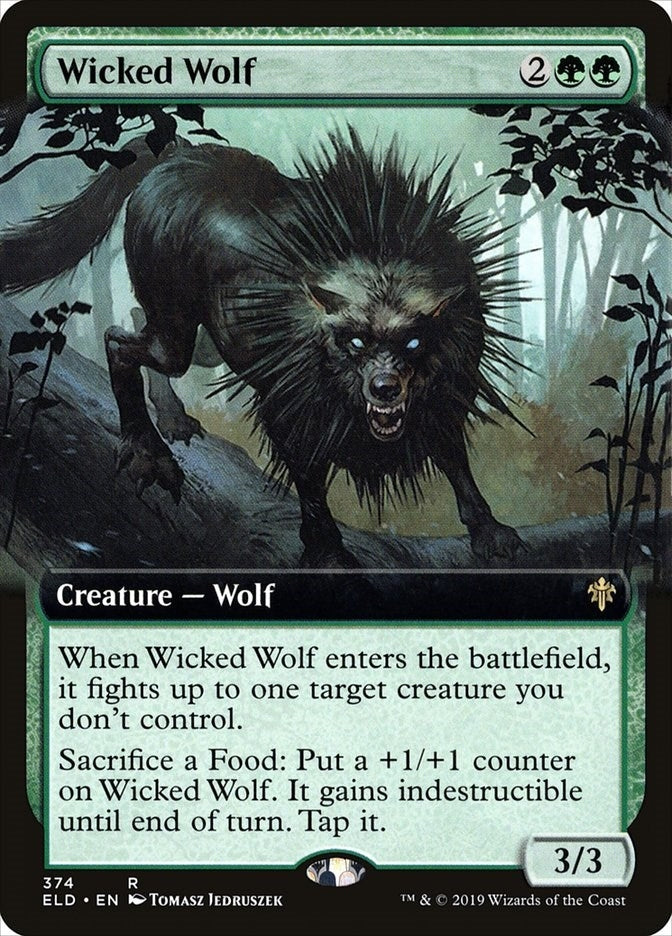 Image for Wicked Wolf (Extended Art) (374) [Throne of Eldraine]