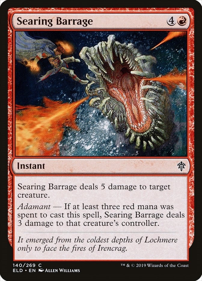 Image for Searing Barrage (140) [Throne of Eldraine]