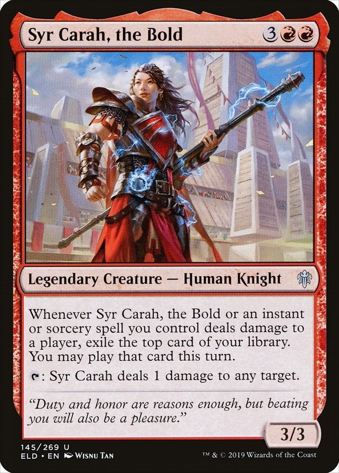 Image for Syr Carah, the Bold (145) [Throne of Eldraine]