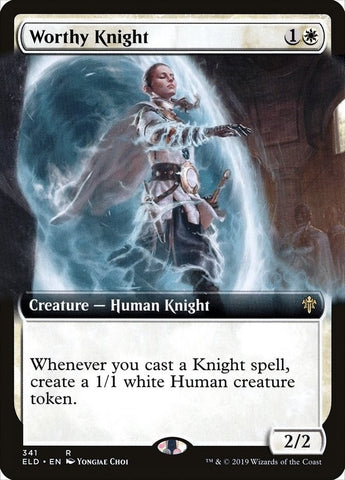 Image for Worthy Knight (Extended Art) (341) [Throne of Eldraine]