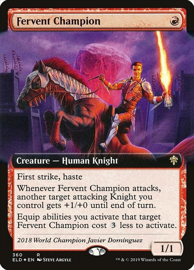 Image for Fervent Champion (Extended Art) (360) [Throne of Eldraine]