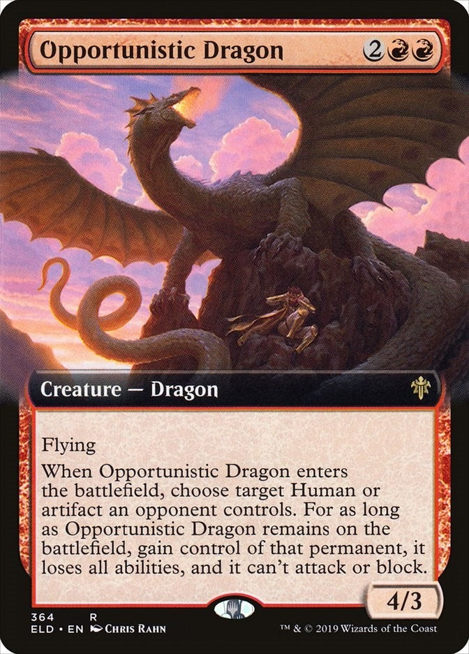 Image for Opportunistic Dragon (Extended Art) (364) [Throne of Eldraine]
