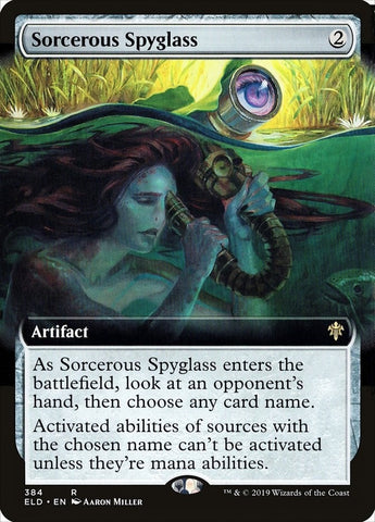 Image for Sorcerous Spyglass (Extended Art) (384) [Throne of Eldraine]
