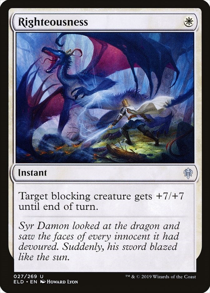 Image for Righteousness (27) [Throne of Eldraine]