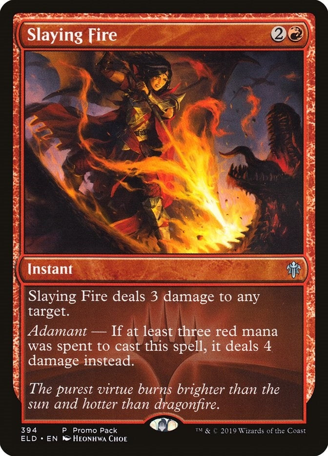Image for Slaying Fire (394) [Promo Pack: Throne of Eldraine]