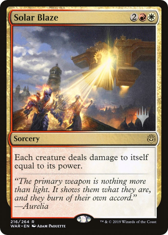 Image for Solar Blaze (216) [Promo Pack: Throne of Eldraine]