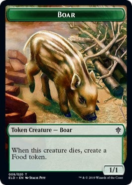 Image for Boar // Food (16) Double-sided Token [Throne of Eldraine]
