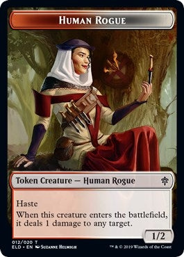 Image for Human Rogue // Food (16) Double-sided Token [Throne of Eldraine]