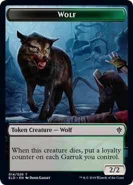 Image for Wolf // Food (17) Double-sided Token [Throne of Eldraine]