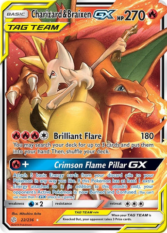 Image for Charizard & Braixen GX (22/236) [SM - Cosmic Eclipse]