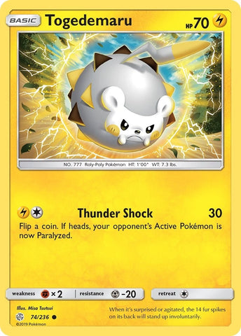 Image for Togedemaru - 74/236 (74/236) [SM - Cosmic Eclipse]