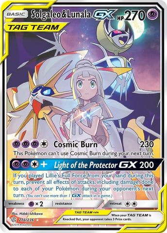 Image for Solgaleo & Lunala GX (Full Art) (216/236) - Pokemon