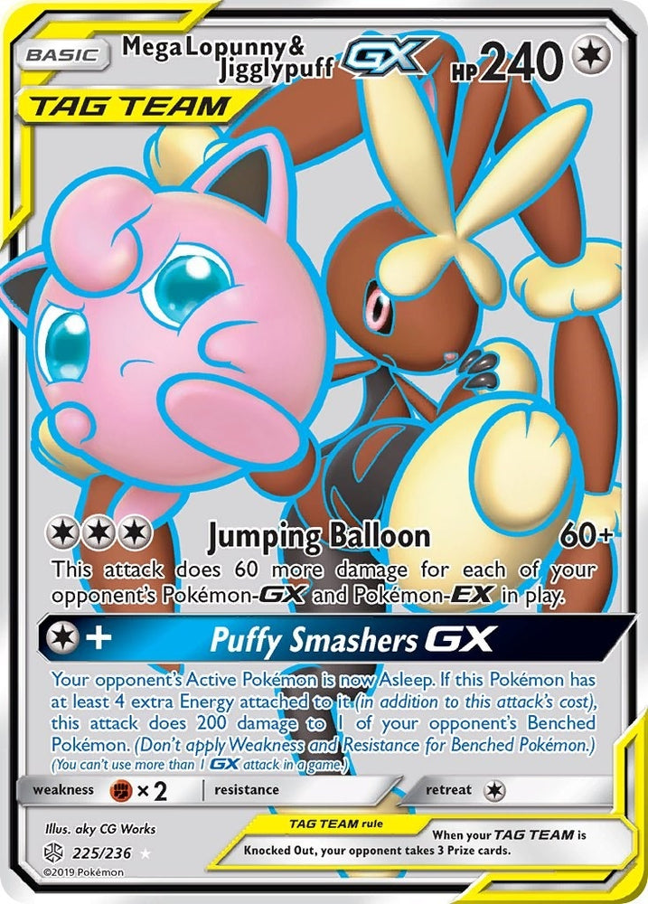 Image for Mega Lopunny & Jigglypuff GX (Full Art) (225/236) [SM - Cosmic Eclipse]