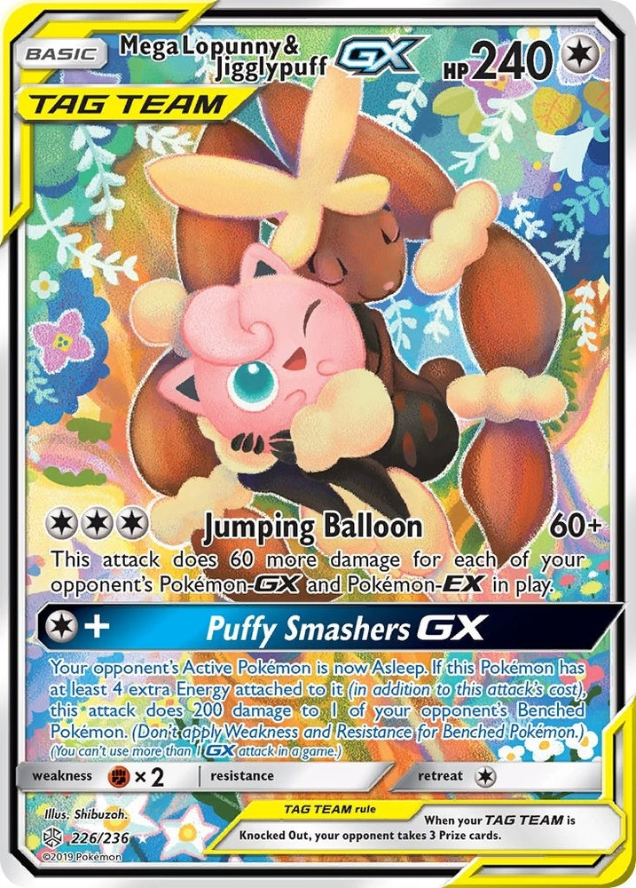 Image for Mega Lopunny & Jigglypuff GX (Alternate Full Art) (226/236) [SM - Cosmic Eclipse]