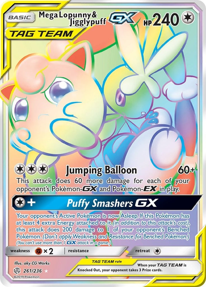 Image for Mega Lopunny & Jigglypuff GX (Secret) (261/236) [SM - Cosmic Eclipse]