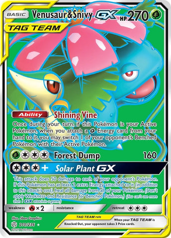 Image for Venusaur & Snivy GX (Full Art) (210/236) - Pokemon
