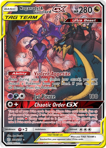 Image for Naganadel & Guzzlord GX (Alternate Full Art) (224/236) [SM - Cosmic Eclipse]