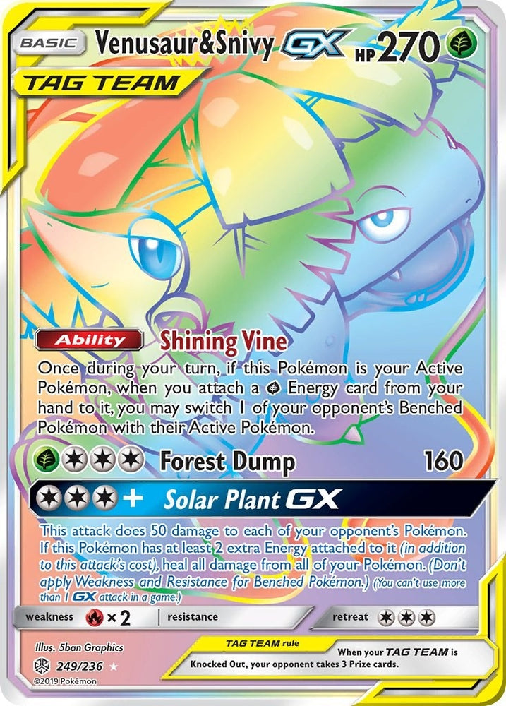 Image for Venusaur & Snivy GX (Secret) (249/236) [SM - Cosmic Eclipse]