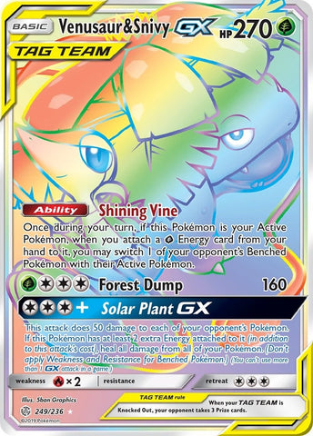Image for Venusaur & Snivy GX (Secret) (249/236) - Pokemon