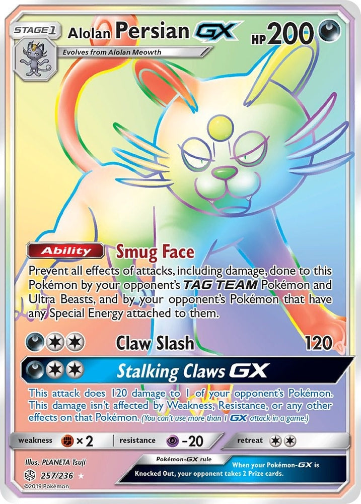 Image for Alolan Persian GX (Secret) (257/236) [SM - Cosmic Eclipse]