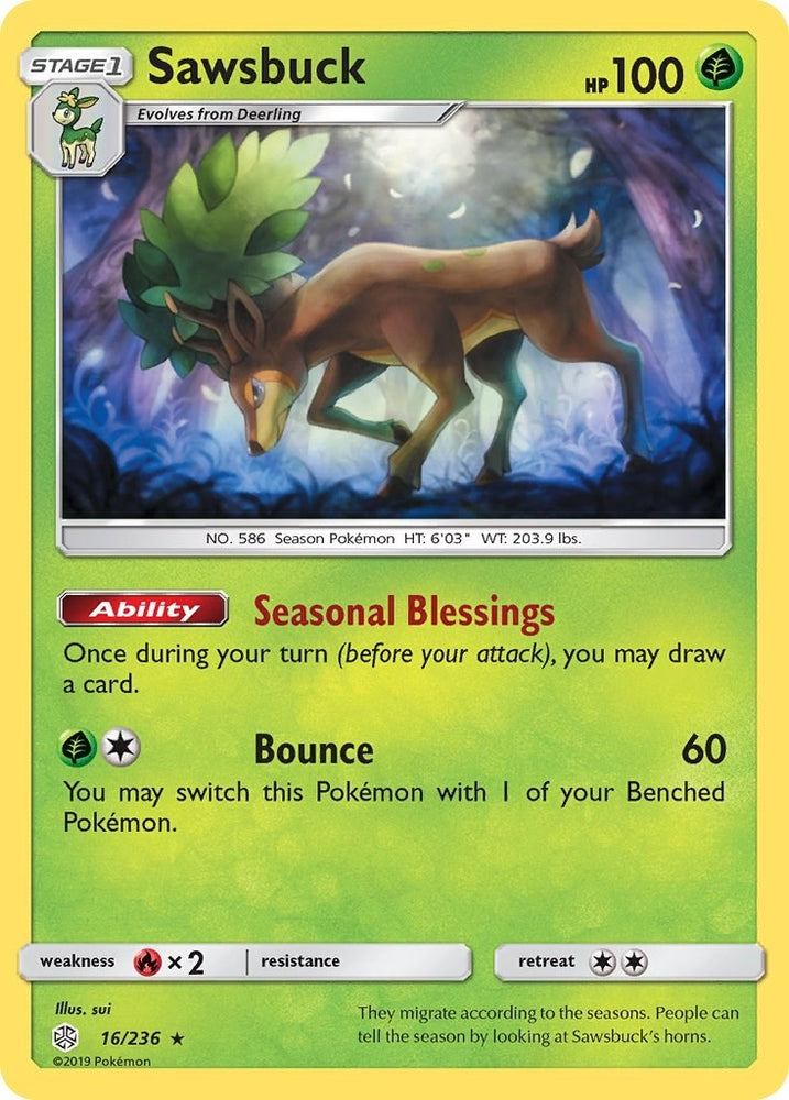 Image for Sawsbuck (16/236) [SM - Cosmic Eclipse]