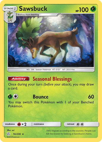 Image for Sawsbuck (16/236) [SM - Cosmic Eclipse]
