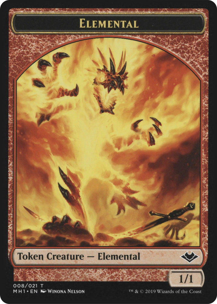 Image for Elemental (008) // Emblem - Serra the Benevolent Double-Sided Token (8 // 20) [Modern Horizons]