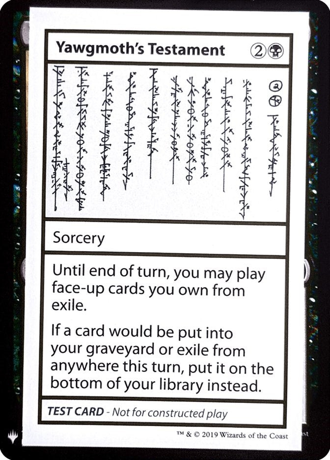 Image for Yawgmoth's Testament [Mystery Booster: Convention Edition Exclusives]