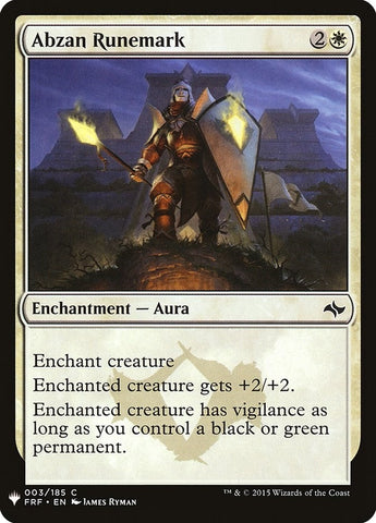 Image for Abzan Runemark (3) [The List Reprints]