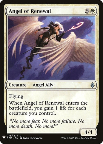 Image for Angel of Renewal (18) [The List Reprints]