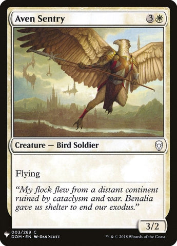 Image for Aven Sentry (3) [The List Reprints]