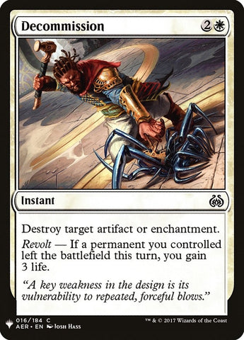 Image for Decommission (16) [The List Reprints]