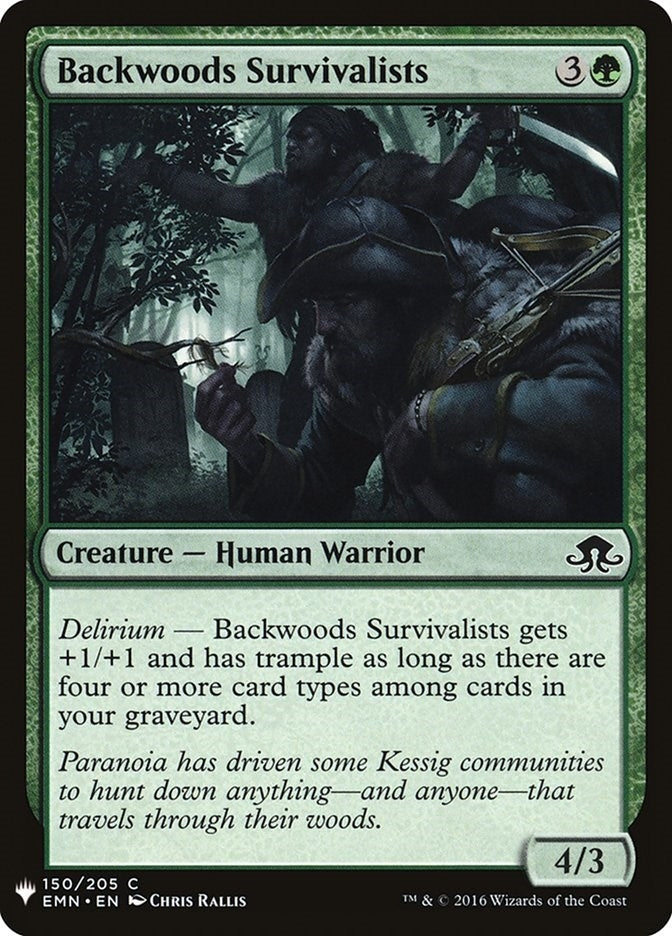 Image for Backwoods Survivalists (150) [The List Reprints]