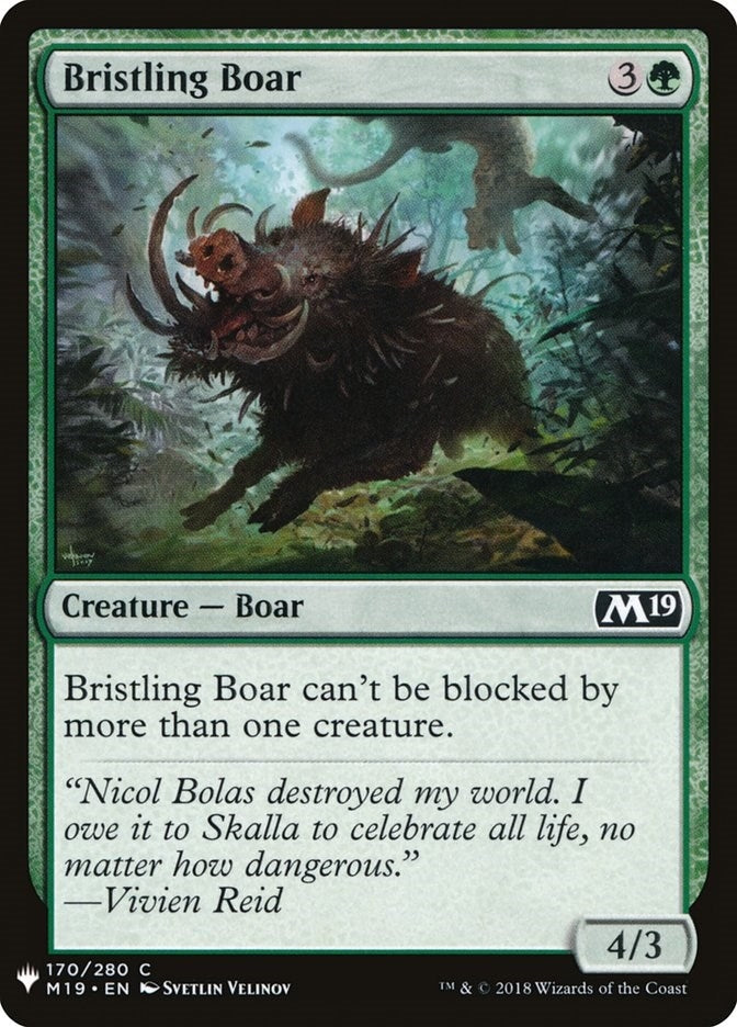 Image for Bristling Boar (170) [The List Reprints]